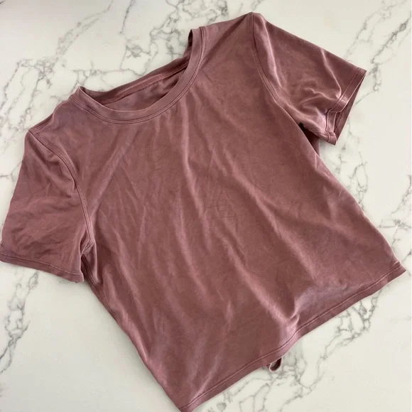 Lululemon Open Tie-Back Short Sleeve Top – Spiced Chai​​​​ - Picture 2 of 4